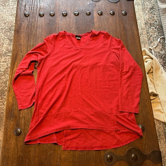 Nomadic Traders Tops - Nomadic Traders Red Long Sleeve Top